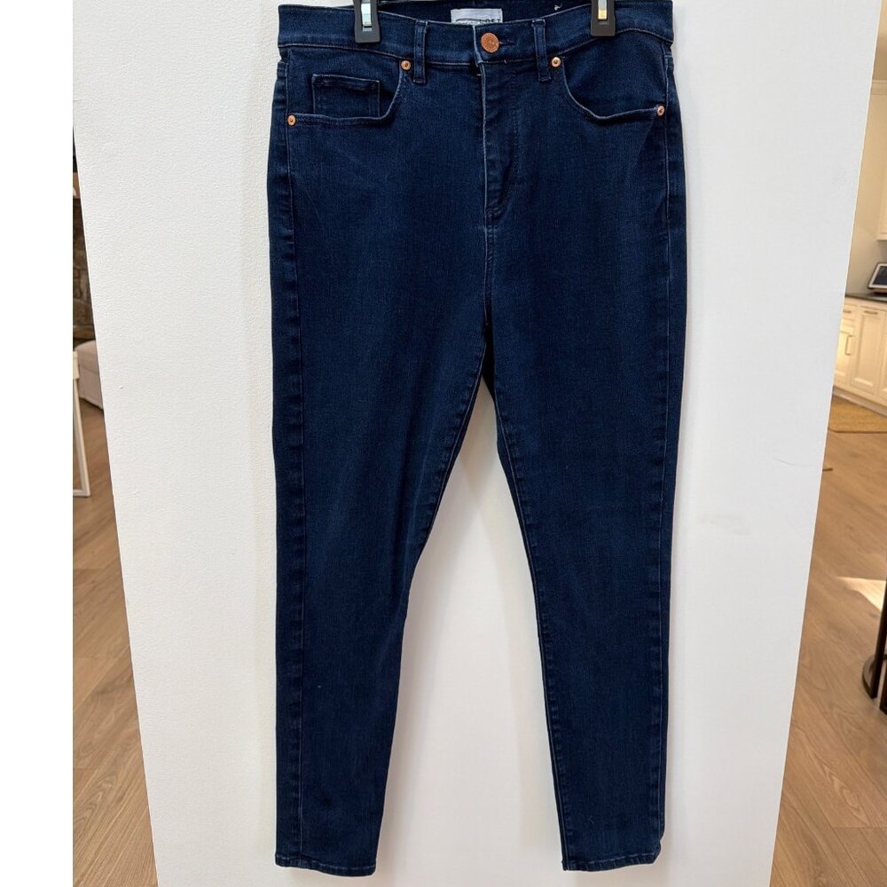 Loft Womens Dark Wash High Rise Skinny Jeans Size 10
